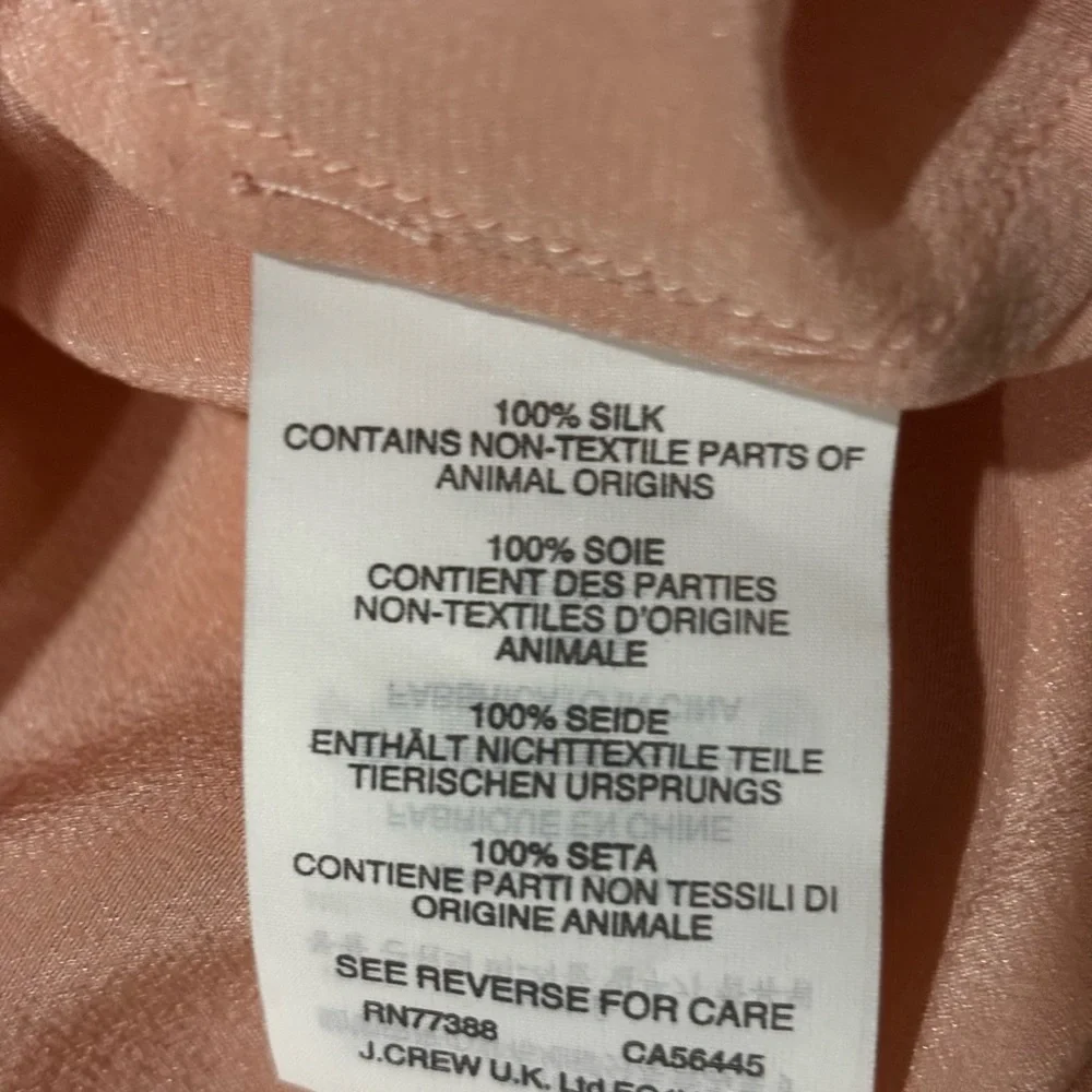 J.CREW Long Sleeve Drapey V-Neck SILK Blouse SZ 4